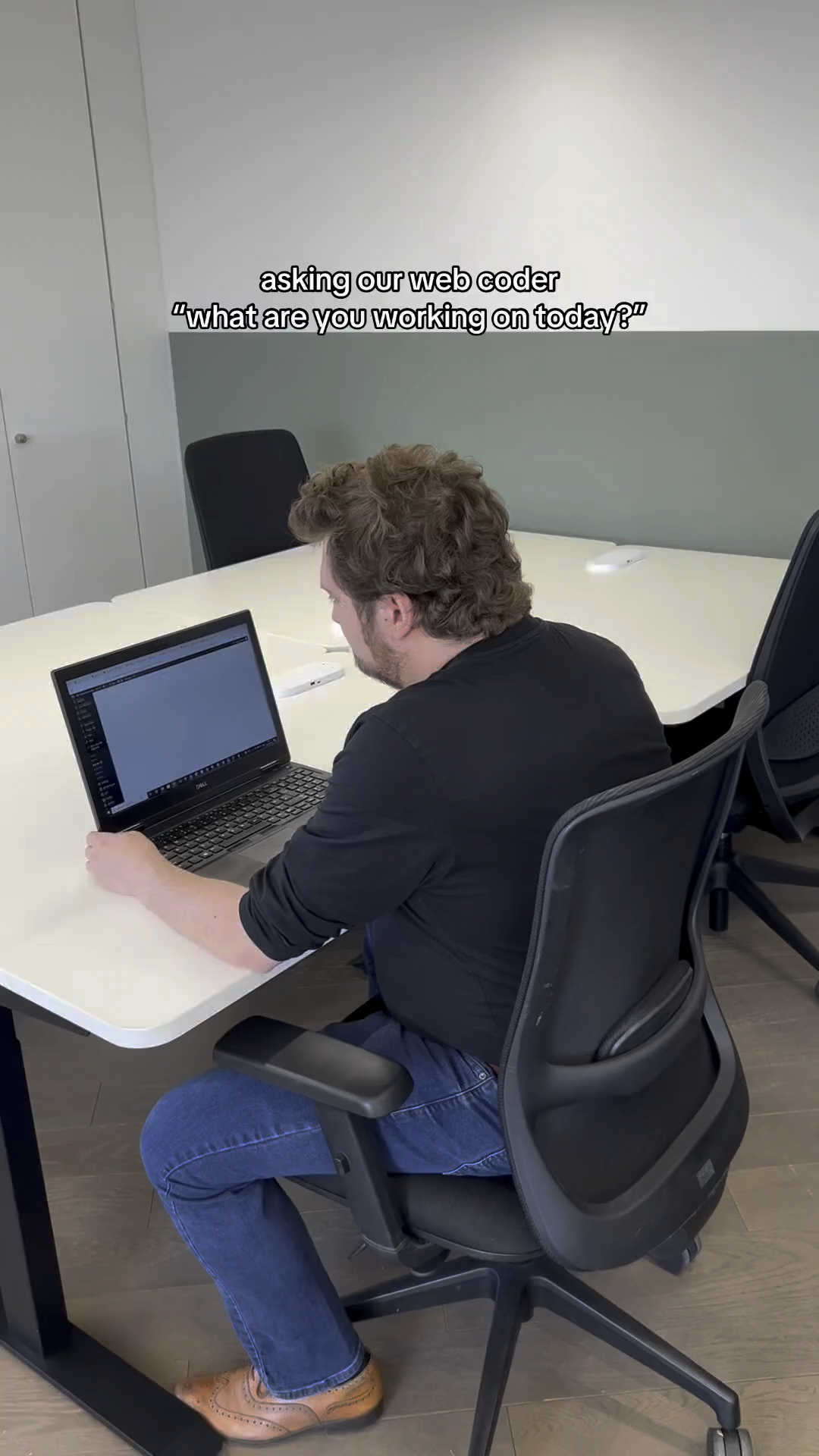Asking our web coder what he_s working on today Video Placeholder